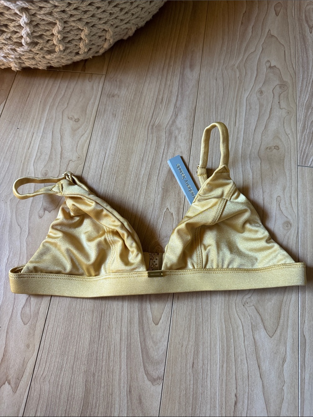 Gooseberry So Chic Bikini Top in Gold